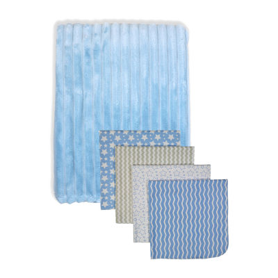 3 Stories Trading Company Baby Striped Blanket And 4 Receiving Blankets