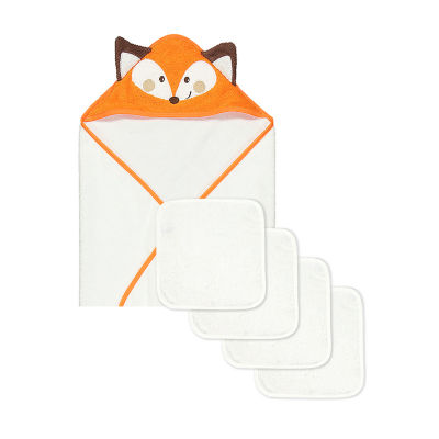 3 Stories Trading Company Baby Animal Towel With 4 Wash Cloths 5-pc.
