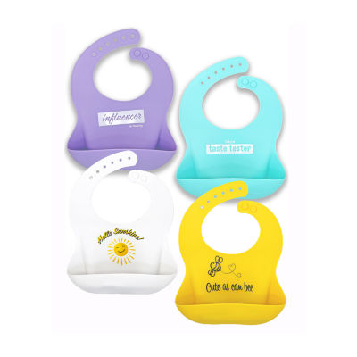 3 Stories Trading Company Baby Boys Silicone Bibs 4-pc.