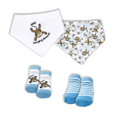 3 Stories Trading Company Baby Girls Bibs And Socks Set 8-pc.