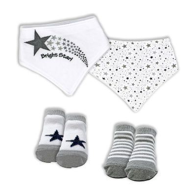 3 Stories Trading Company Baby Girls Bibs And Socks Set 8-pc.