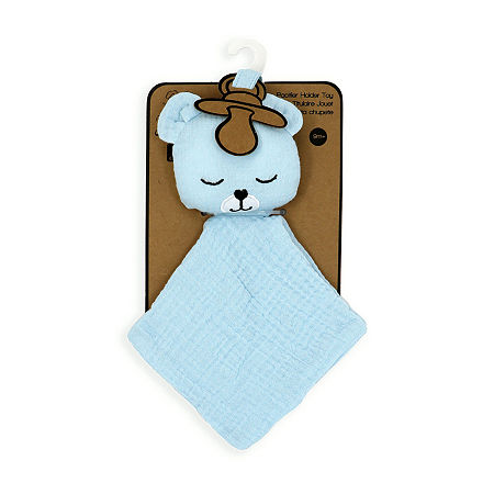 3 Stories Trading Company Baby Muslin Pacifier Keeper With Plush Nunu 2-pc., One Size, Blue