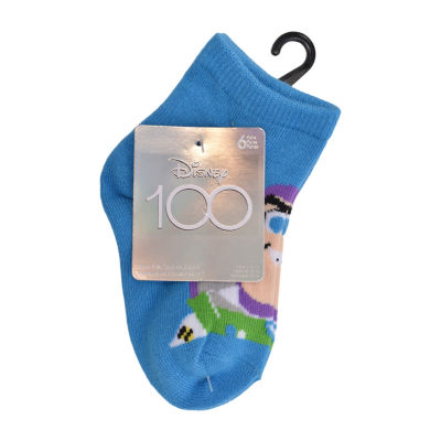 Disney Collection D100 Toddler Boys 6 Pair Quarter Socks