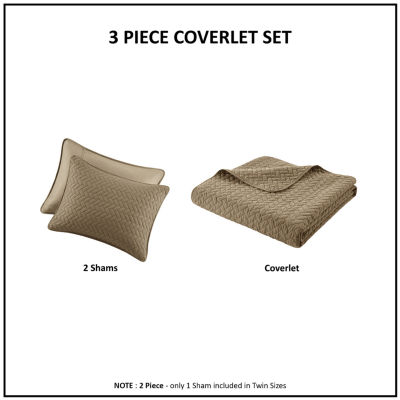 Hampton Hill Velvet Touch 3-pc. Coverlet Set