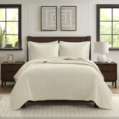 Gray Damask Tanner Reversible Comforter Set (Queen) - Marble Hill