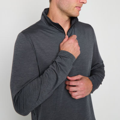 Xersion Mens Mock Neck Long Sleeve T-Shirt