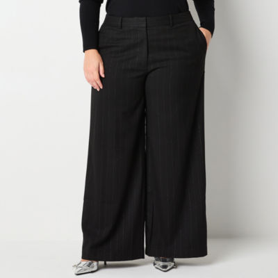 Worthington Womens Wide Leg Palazzo Pant-Plus