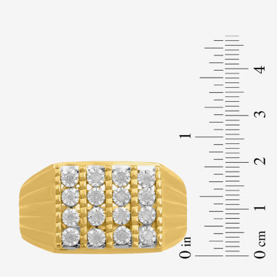 Mens / CT. T.W. Natural Diamond 14K Gold Over Silver Fashion Ring