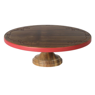 Martha Stewart Festive Bow Wood Cake Stand