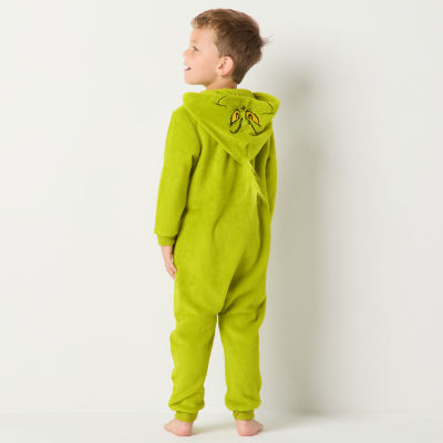 Little Unisex Dr. Seuss Grinch Fleece Long Sleeve One Piece Pajama