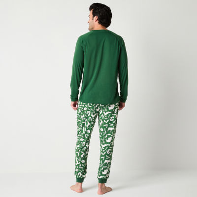 North Pole Trading Co. Mens Long Sleeve 2-pc. Pant Pajama Set