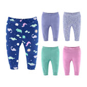 The Peanutshell Baby Girls 5-pc. Tapered Pull-On Pants, Color: Lt ...