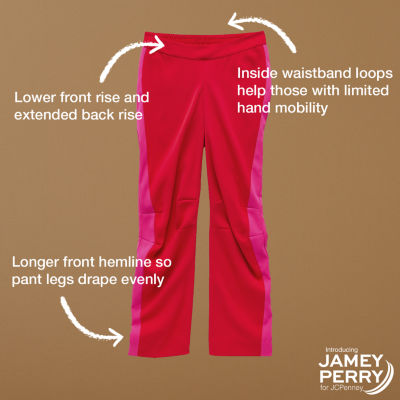 Jamey Perry x JCPenney Womens Adaptive Colorblock Wide-Leg Suit Pant