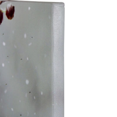 Northlight 16" Lighted Red Cardinals And Berries Canvas Art