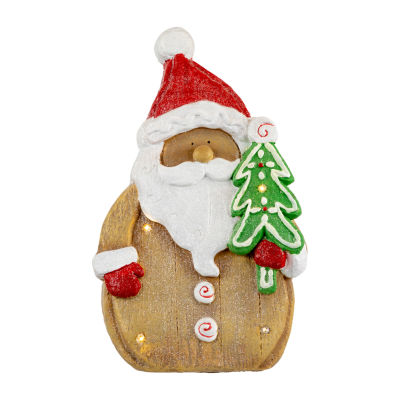 Northlight 16" Led Gingerbread Santa Claus Glittered Christmas Figurine