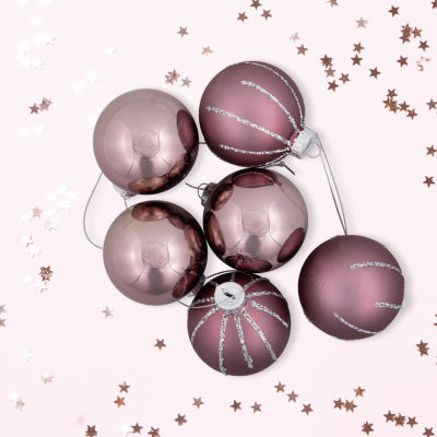 Northlight 2" Shiny And Matte Glass Ball 24ct Christmas Ornament