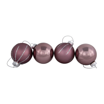 Northlight 2" Shiny And Matte Glass Ball 24ct Christmas Ornament
