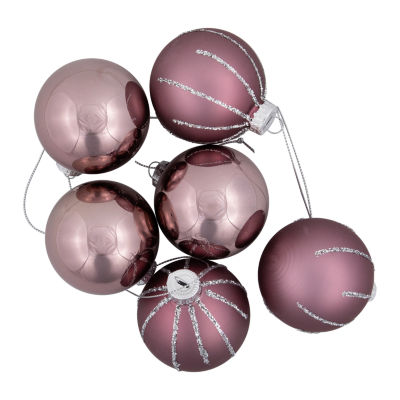 Northlight 2" Shiny And Matte Glass Ball 24ct Christmas Ornament