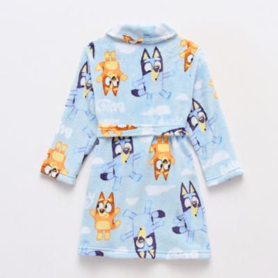 Boys Plush Long Sleeve Mid Length Bluey Robe