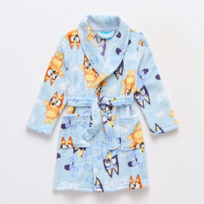 Boys Plush Long Sleeve Mid Length Bluey Robe