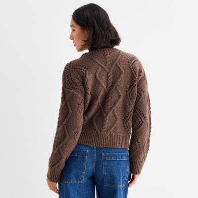 a.n.a Womens Crew Neck Long Sleeve Pullover Sweater