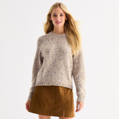 a.n.a Womens Crew Neck Long Sleeve Pullover Sweater