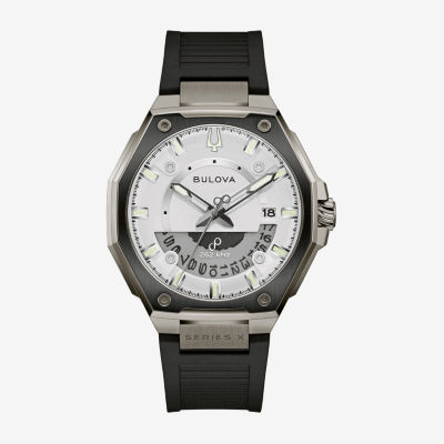 Bulova Mens Black Strap Watch 98b457