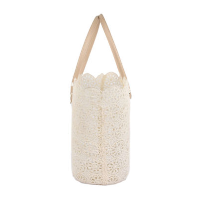Karla Hanson Riki N Romi Lace Medium Trixy Cream Tote Bag