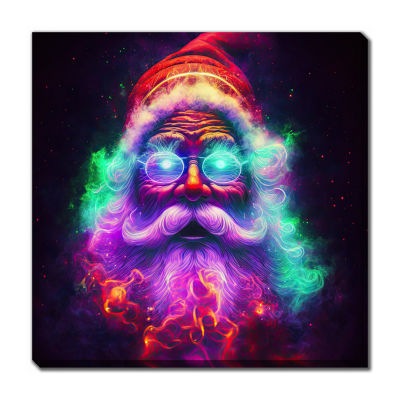 Streamline Art Santa Claus Led Light Up Canvas Art