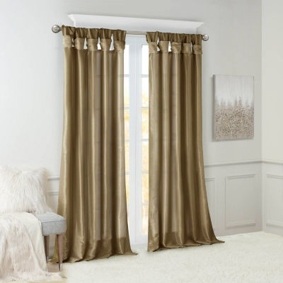 Madison Park Natalie Twisted Tab Tab Top Light-Filtering Single Curtain Panel