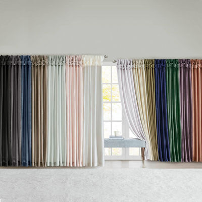 Madison Park Natalie Twisted Tab Tab Top Light-Filtering Single Curtain Panel