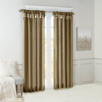 Madison Park Natalie Twisted Tab Tab Top Light-Filtering Single Curtain Panel
