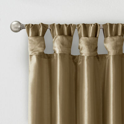 Madison Park Natalie Twisted Tab Tab Top Light-Filtering Single Curtain Panel