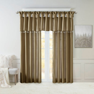 Madison Park Natalie Twisted Tab Tab Top Light-Filtering Single Curtain Panel