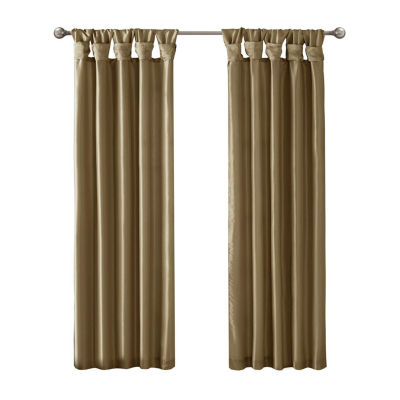Madison Park Natalie Twisted Tab Tab Top Light-Filtering Single Curtain Panel