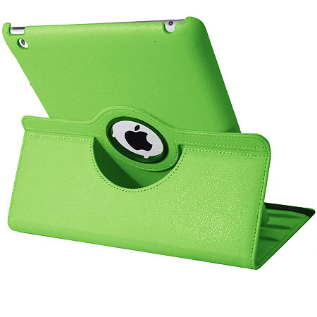 Natico Faux Leather 360° Degree Rotating Case For IPad, One Size, Green