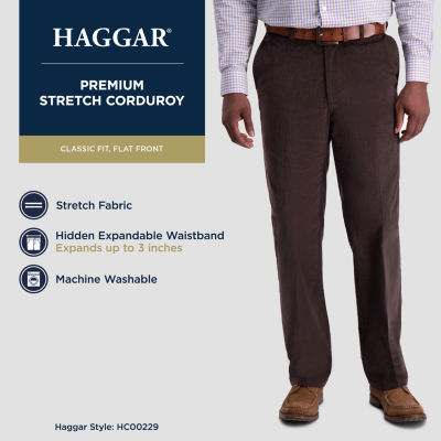 Men's Haggar® Straight Fit 5-Pocket Stretch Corduroy Pant