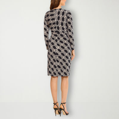 Clover And Sloane Long Sleeve Sheath Dress