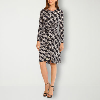 Clover And Sloane Long Sleeve Sheath Dress