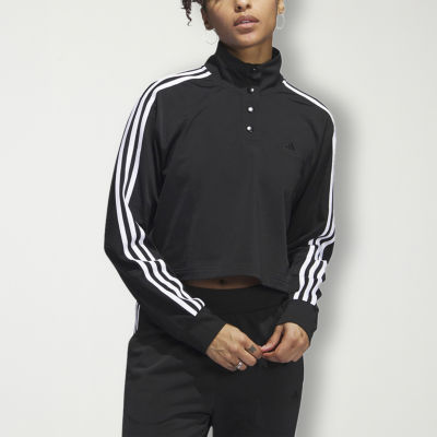 adidas Tricot 3 Stripes Cropped Track Jacket