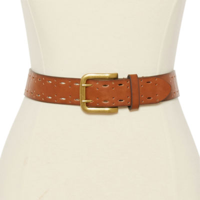 a.n.a Double Prong Edge Perforated Womens Belt