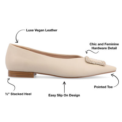 Journee Collection Womens Elowen Pointed Toe Ballet Flats