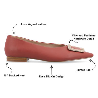 Journee Collection Womens Elowen Pointed Toe Ballet Flats