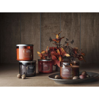 Distant Lands 14 Oz 3 Wick Mahogany Pumpkin Solid Scented Jar Candle