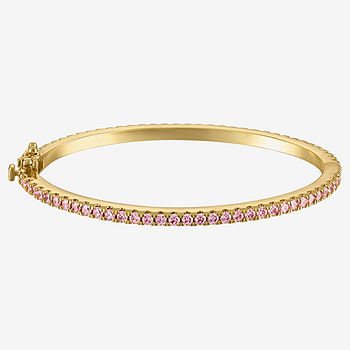 Oval Figaro Bracelet Pink CZ Oval Figaro Bracelet Pink CZ