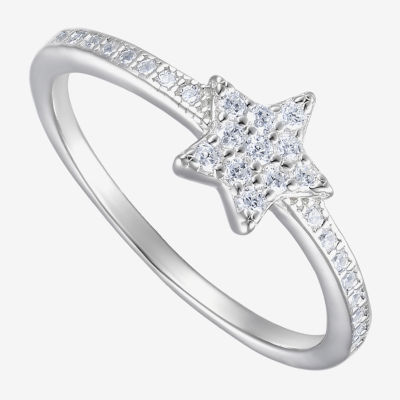 Girls 1/3 CT. T.W. Lab Created White Cubic Zirconia Sterling Silver Cocktail Ring