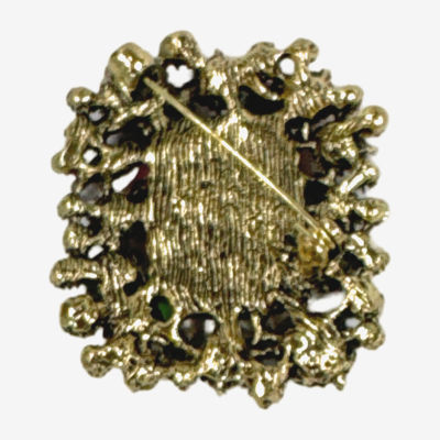 Bijoux Bar Gold Tone Crystal Brooch