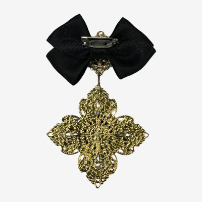 Bijoux Bar Gold Tone Crystal Brooch