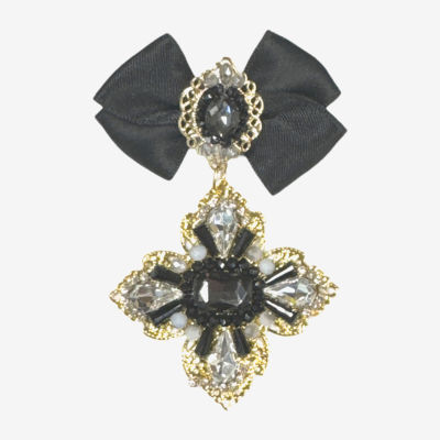 Bijoux Bar Gold Tone Crystal Brooch