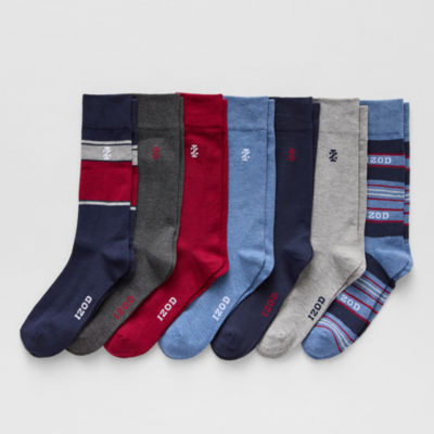 IZOD Dress 7 Pair Crew Socks Mens